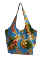 Hawaiian Light Blue Plumeria Flower Tote Bag