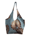 Hawaiian Light Blue Monstera Leaf Tote Bag