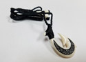 Hand Carved Tribal White Bone Arrow Head Fish Hook Necklace