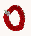 Hawaiian Red Carnation Flower Silk Lei