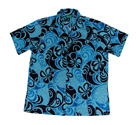 Hibiscus Blue Hawaiian Men Shirt