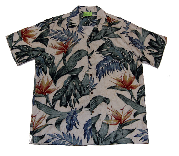 Creme Paradise Rayon Hawaiian Men Shirt