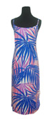 Palm Leaf Romantic Sunset Spaghetti Dress