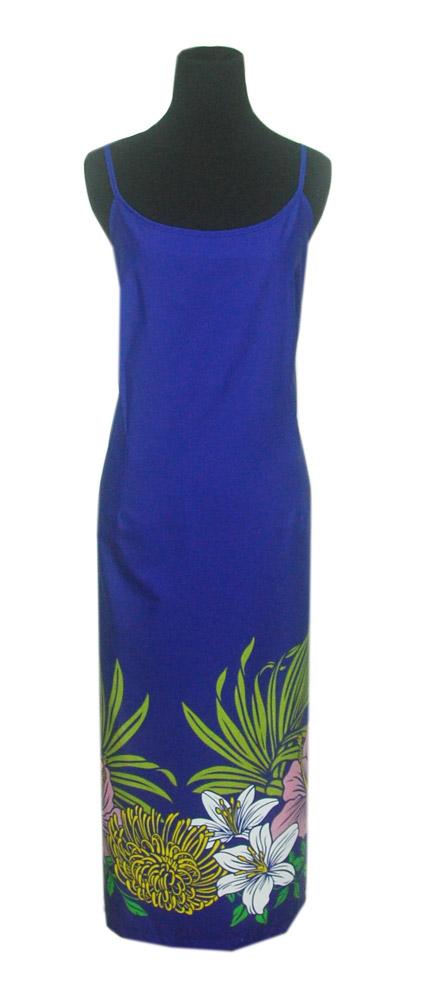 Tropical Garden Purple Spaghetti Dress