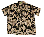 Hawaiian Rayon Hoku Black Men Shirt