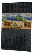 Hawaiian Cotton Island Village Black  Lava