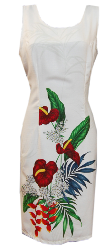 Kailua White Hawaiian Short Tank Dress