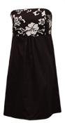 Mahina Black Rayon Short Dress
