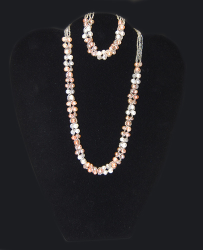 Classic Freshwater Pink Pearl Midnight Set