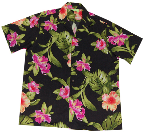 Seasonal Black Men Hawaiian Shirt