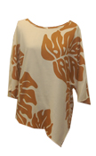 Hawaiian Fall Monstera Leaf Tunic Top