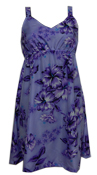Hawaiian Polyester Purple Hibiscus Dress