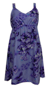 Hawaiian Polyester Purple Hibiscus Dress