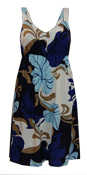 Hawaiian Mililani Rayon Blue Dress