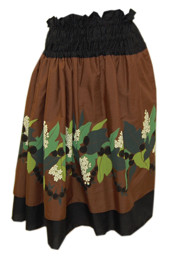 Double Brown Pa\'u Hula Skirt