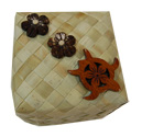 Flower Turtle Lauhala Favor Box