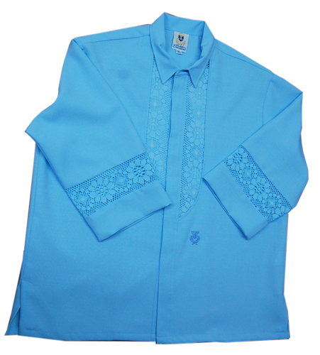 Hawaiian Vintage Wedding Light Blue Men Shirt