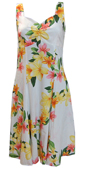 Hawaiian White Rainbow Sundress