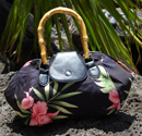 Blacksand Hawaiian Wooded Handbag