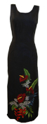 Kailua Black Long Hawaiian Tank Dress