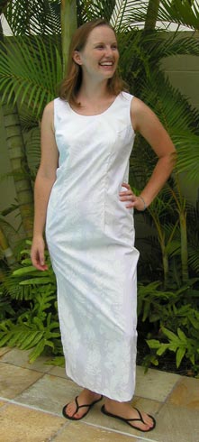 Hawaiian Cotton Sunset Wedding Dress
