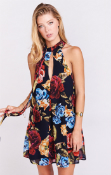 Ladies Mumu Tess Tie Mini Bloom Bloom Dress