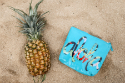 Hawaiian Aloha Light Blue Summer Zipper Pouch Bag