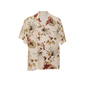 Hawaiian Windward Cream Rayon Men Hawaiian Shirt