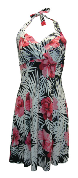 Hawaiian Dawn Halter Dress