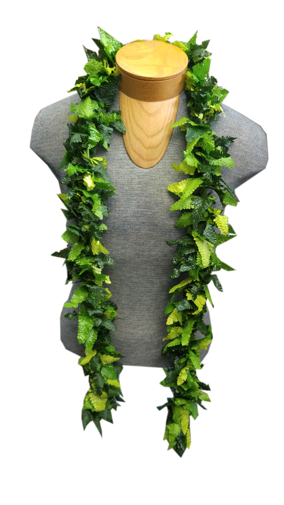 Hawaiian Men Two Tone Fern Open Lei