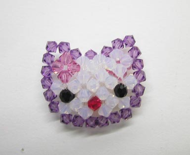 Swarovski Hawaiian Flower Hello Kitty Face