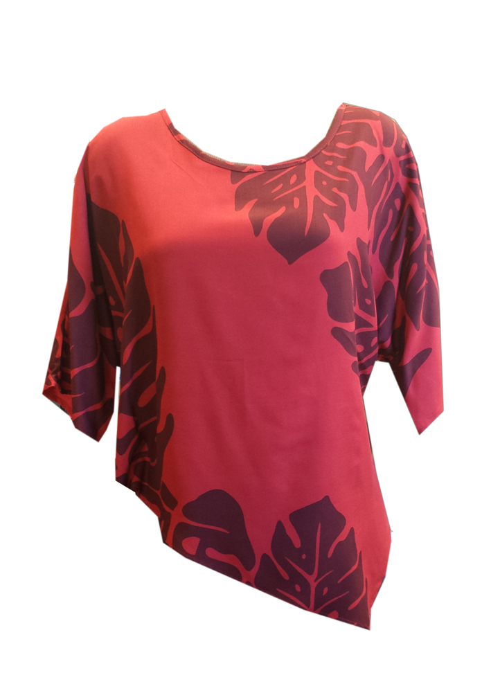 Hawaiian Autumn Leaf Tunic Top