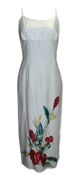 Kona Hawaiian White Long Spaghetti Strap Dress