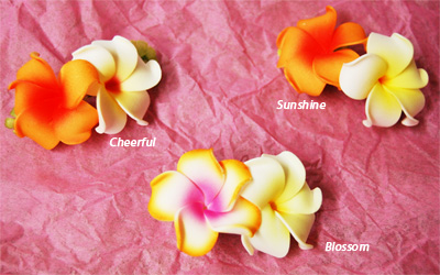 Mini Plumeria Barrettes