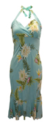 Hawaiian Ocean Breeze Halter Dress