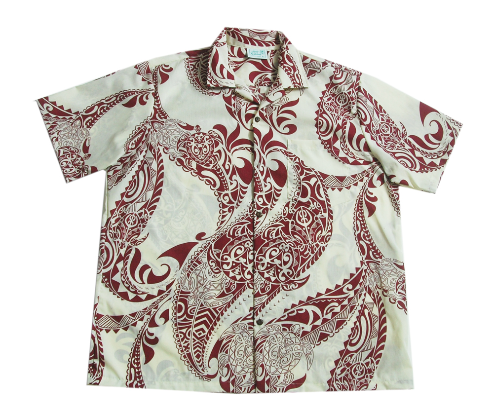 Luau Honu Cream Men Aloha Shirt