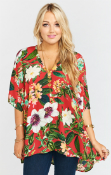 Ladies Mumu Peta Tea Garden Tunic Top