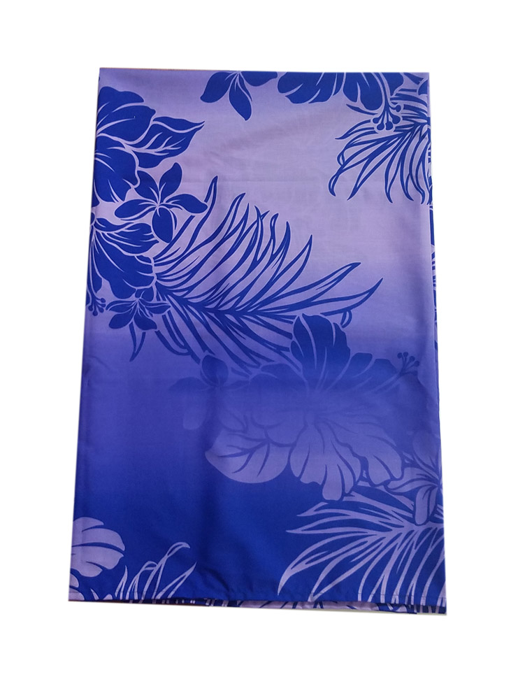 Hawaiian Abstract Blue Purple Hibiscus Tiare Flower Lava Lava