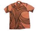 Cotton Blended Rusty Fishinet Tattoo Aloha Shirt