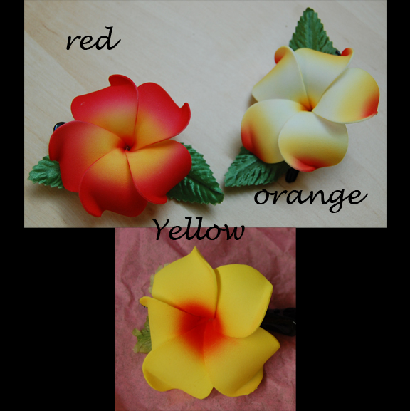 Hawaiian Single flower hair clip