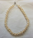 Ladies Twisted Freshwater Pearl Necklace