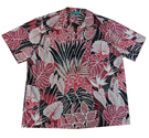 Cotton Tropical Forest Red Hawaiian Men Shirt