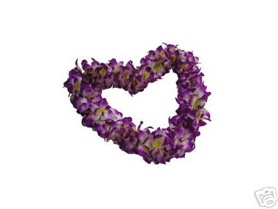 Traditional Purple Orchid Hawaiian Lei