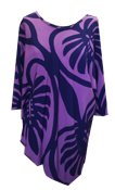 Hawaiian Ladies Purple Paradise Tunic Top