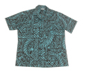 Cotton Blended Ko'olau Turquoise Aloha Shirt